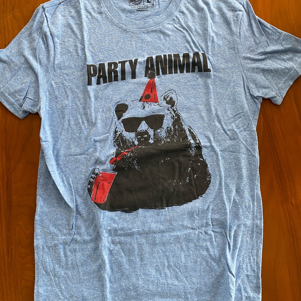 Crazy Dog Blue Graphic T-Shirt